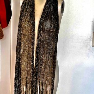 Elegant Black and Gold Women's Scarf